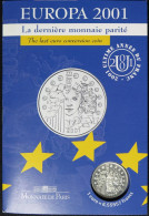 00601BU.1 - PLAQUETTE BU - 6,55957 F  2001 - Monnaie Parité - Argent 900‰ - Commemoratives