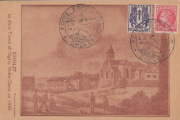 Carte  FRANCE   Foire  Exposition   CHOLET  1946 - Commemorative Postmarks