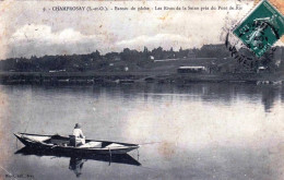 91-  Essonne -  CHAMPROSAY ( Draveil ) Les Rives De La Seine Pres Du Pont De Ris - Bateau De Peche - Draveil