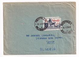 Lettre 1956 Belgrade Serbie Yougoslavie  Pour Sétif Algérie Београд Србија Serbia - Cartas & Documentos