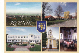 Slovakia, Rybník, Dom Kultury, Kostol, Okres Levice, Used - Slowakei