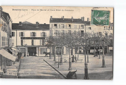 ROANNE - Place Du Marché Et Grand Hôtel Du Commerce - Très Bon état - Roanne