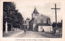 86 - Vienne -  AVANTON - Le Chevet De L église - Le Chateau Et Le Calvaire - Other & Unclassified