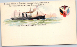 SS Vaderland 12200 Tons, From Serie Steamers American / Red Star Line (eagle-flags) - Paquebots