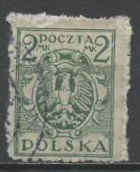 Pologne - Poland - Polen 1921-22 Y&T N°219 - Michel N°148 O - 2m Aigle National - K13,5 - Usados