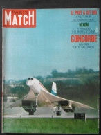 Paris Match N°1035 8 Mars 1969 Le Concorde, Un Pari à 10 Milliards - Allgemeine Literatur