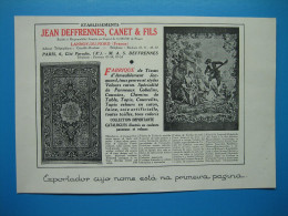 (1931) Tissus D'Ameublement - JEAN DEFFRENNES, CANET & FILS - Lannoy-du-Nord - Publicités