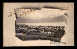 SUISSE - VEVEY - VUE GENERALE - BONNE ANNEE 1910 - EDITEUR GEORGES BOLOMEY - Other & Unclassified