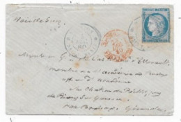 REUNION Enveloppe Timbre 25c CERES Càd Bleu REUNION / SAINT DENIS 1880 Entrée Maritime INDOCHINE / PAQ.FR MODANE - Lettres & Documents
