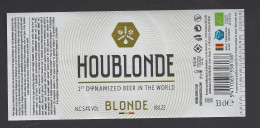 Etiquette De Bière  Blonde  -  Brasserie De Brunehaut Pour Houblonde à Braine Le Chateau (Belgique) - Cerveza