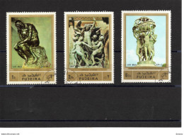 FUJEIRA 1971 Sculptures De Carpeaux Et De Rodin Yvert PA 79 Oblitéré - Fudschaira