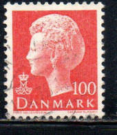 DANEMARK DANMARK DENMARK DANIMARCA 1974 1981 1976 QUEEN MARGRETHE 100o USED USATO OBLITERE' - Oblitérés
