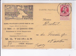 PUBLICITE : "La Revue Postale" Thiriar - à Liège (Belgique) - Timbre Poste - état - Publicité