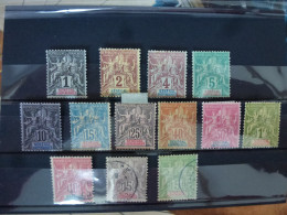 Lot Sénégal Neuf Sur Charnière 1892 Trois Exemplaires Oblitérés Sénégal Dépendances République Française - Unused Stamps