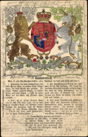 Gaufré Blason Chanson CPA Hannover In Niedersachsen, Hannoverlied - Other & Unclassified