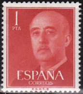 1960 - ESPAÑA - GENERAL FRANCO - EDIFIL 1290 NUEVO CON CHARNELA - PIE DE IMPRENTA FNMT-B - Neufs