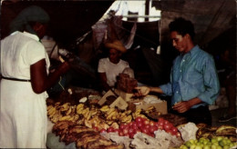 CPA Curaçao, Floating Market, Schwimmender Markt, Stände, Fruchthändler - Venezuela