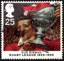 GREAT BRITAIN 1995 QEII 25p Multicoloured,100th Anniversary Of The Rugby League-Gus Risman SGY1892 FU - Série 'Machin'