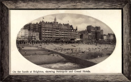 Gaufré Passepartout CPA Brighton East Sussex England, Metropole Und Grand Hotels, Strand - Other & Unclassified