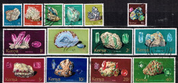 KENYA / Oblitérés/Used / 1977 - Série Courante / Minéraux  (Série Presque Complète -1) - Kenya (1963-...)