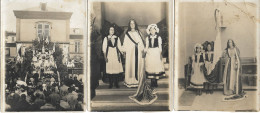 Rare Lot De 3 Photos De La Fête Dieu à Pompey Juin 1915 - Etat Moyen - Other & Unclassified