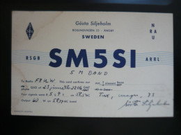 Radio Amateur Suède Carte QSL ANGBY Stockholm QRA : Gosta Siljeholm SM5SI - Amateurfunk
