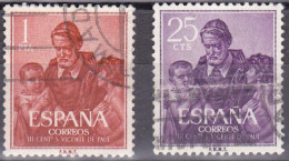 1960 - ESPAÑA - III CENTENARIO DE LA MUERTE DE SAN VICENTE FERRER - EDIFIL 1296,1297 - SERIE COMPLETA - Usados