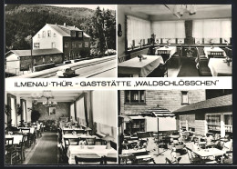 AK Ilmenau / Thüringen, Gasthaus Waldschlösschen, Innenansicht, Terrasse  - Ilmenau
