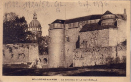 Boulogne Sur Mer Le Château Et La Cathédrale ( 2 Scan Timbre De 1938 Flamme Cachet De Wimereux - Other & Unclassified