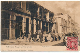 Delcampe - VALPARAISO  Despues Del Terremoto - Calle Blanco - Chile
