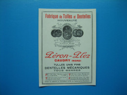 (1931) Tulles Et Dentelles : PÉRON-PLEZ à Caudry (Nord) -- LAURENT Frères & Cie à Vals, Près Le Puy (Haute-Loire) - Advertising