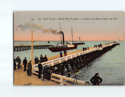 TROUVILLE : Reine Des Plages, Le Bateau Du Hâvre Sortant Du Port - état - Trouville