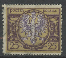 Pologne - Poland - Polen 1921-22 Y&T N°227 - Michel N°171 (o) - 25m Armoirie - Gebruikt
