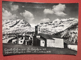 Cartolina - Ceresole Reale ( Torino ) - La Parrocchia - Sfondo Bellagarda - 1953 - Autres & Non Classés