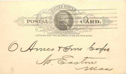Etats Unis - Carte Potale De 1893 - Correspondance - Cachet O Ames And Sons Corporation - CPA Format 130 X 80 Mm - Voir  - Sonstige & Ohne Zuordnung