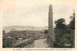 29 - Brest - Le Monument Américain Domine La Rade, Au Loin, Le Goulet - CPA - Voir Scans Recto-Verso - Brest