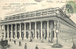 33 - Bordeaux - Le Grand Théatre - Animée - Oblitération Ronde De 1907 - CPA - Voir Scans Recto-Verso - Bordeaux