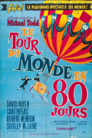Cinema - Le Tour Du Monde En 80 Jours - David Niven - Cantinflas - Robert Newton - Illustration Vintage - Affiche De Fil - Posters On Cards