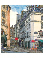 Art - Peinture - Kojiro Akagi - Rue Lanneau - Collection Le Paris D'Akagi - CPM - Carte Neuve - Voir Scans Recto-Verso - Peintures & Tableaux