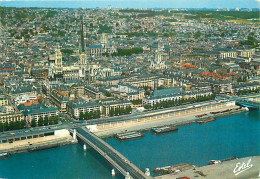 76 - Rouen - Vue Aérienne: Le Pont Boïeldieu  La Cathédrale Notre-Dame; Plus Loin  L'église Saint-Ouen  à Droite  L'égli - Rouen