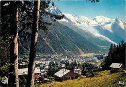 74 - Chamonix - Mont-Blanc - Vue Générale - Aiguille Du Midi - Le Mont-Blanc - Dome Du Gouter - Glacier Des Bossons - CP - Chamonix-Mont-Blanc