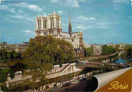75 - Paris - Cathédrale Notre Dame - Le Pont Au Double Sur La Seine - Le Square De L'Archevéché - Automobiles - Carte Ne - Notre Dame De Paris