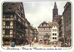 67 - Strasbourg - La Place Du Marché Aux Cochons De Lait Et La Cathédrale - CPM - Voir Scans Recto-Verso - Strasbourg