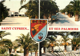 66 - Saint Cyprien - Multivues - Automobiles - Blasons - CPM - Voir Scans Recto-Verso - Saint Cyprien