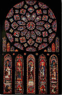 Art - Vitraux Religieux - Chartres - La Cathédrale - Rose Nord - CPM - Voir Scans Recto-Verso - Tableaux, Vitraux Et Statues