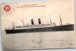 Mailsteamer Lapland, From Serie Steamers Grey Photos With Red Logo, Red Star Line - Paquebots