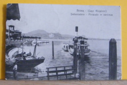 (ARO3) ARONA - IMBARCADERO - PIROSCAFO IN PARTENZA - ANIMATA - VIAGGIATA  1919 - Sonstige & Ohne Zuordnung