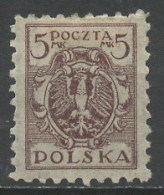 Pologne - Poland - Polen 1921-22 Y&T N°222 - Michel N°151 * - 5m Aigle National - K9 - Nuevos