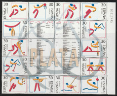ESPAGNE - N°2954/67 ** (1995) Palmarès De Médaillés D'argent Espagnols Aux J.O. - Unused Stamps