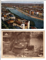 69 - Lyon Parc De La Tete D Or - Vue Generale  - 2 Cartes Postales Ancienne - Other & Unclassified